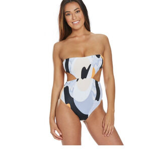 BCBG Generation Savage Bandeau One Piece Swimsuit Multi Size S